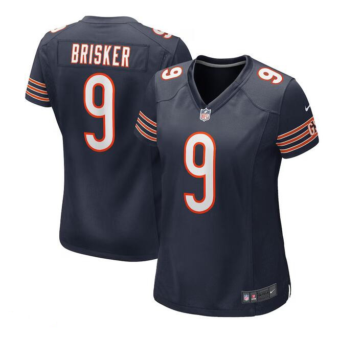 Women's Chicago Bears #9 Jaquan Brisker Navy Stitched Game Jersey(Run Small) Women's Chicago Bears #9 Jaquan Brisker Navy Stitched Game Jersey(Run Small)